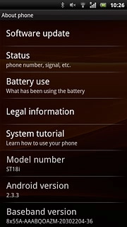 View your phone's software version below Android version.