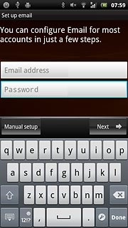 Press Password and key in the password for your email account at your email provider.