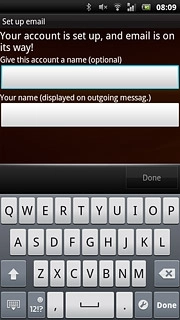 Press the field below Give this account a name (optional) and key in a name for your email account (such as Private or Work).