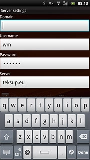 Press the field below Domain and key in the domain.