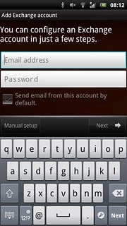 Press Email address and key in your email address.