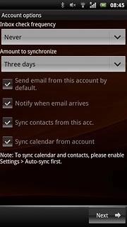 Press Send email from this account by default. to turn the function on or off.