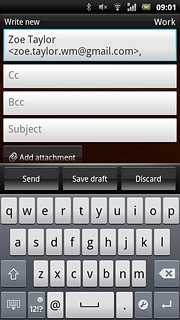 Press Cc.Key in the first letters of the required contact.Matching contacts are displayed.