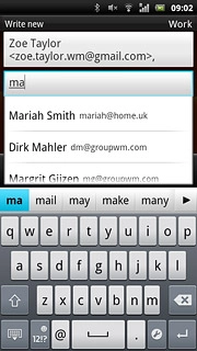 Press the required contact.