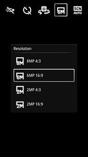 Press the required setting.
