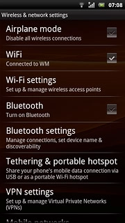 Press Tethering & portable hotspot.