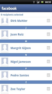 Press the required recipient.