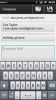 Press Compose Mail and key in the required text.