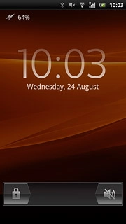 Press and drag the unlock icon right.