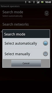 Press Select manually.