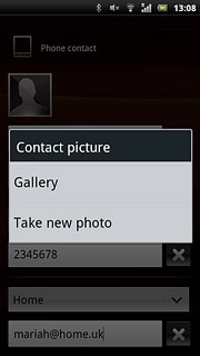 To take a new picture:Press Take new photo.