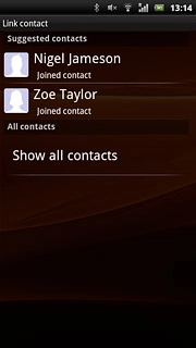 If the required contact isn't displayed:Press Show all contacts.