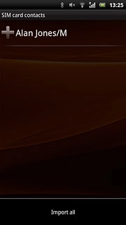 Press Import all.After a moment the contacts are copied.