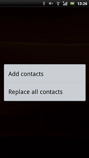If you selected Replace all contacts: