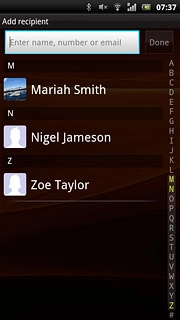 Press the required contact.