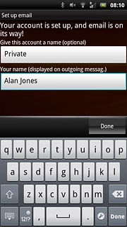 Press Done.Wait while your phone retrieves new email messages.