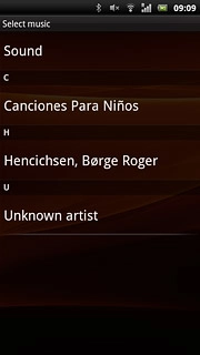 Press the required audio file.