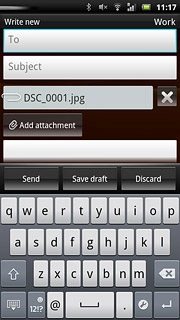 An email message containing the picture or video clip is created.Press To.