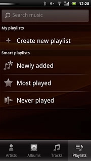 Press Playlists.