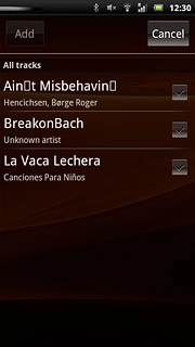 Press the required audio files to add them to the playlist.