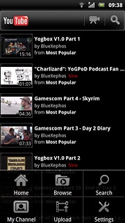 Press My Channel.Follow the instructions on the display to key in the required information and log on.