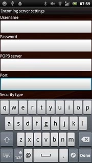 Press the field below Port and key in 110