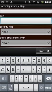 Press the drop down list below Security type.
