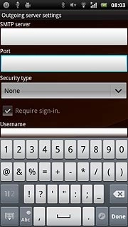 Press the drop down list below Security type.