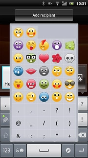 Press the required symbol to insert it.