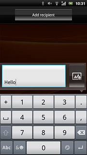 Press Abc to return to text input.