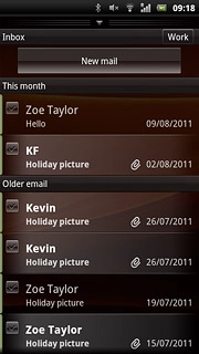 Press and hold the required email message until a pop-up menu is displayed.