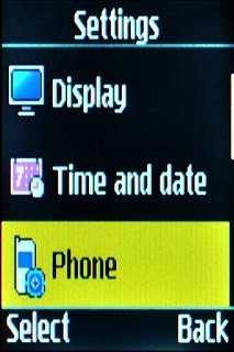 Scroll to Phone and press the Navigation key.