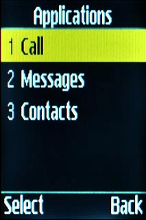 Scroll to Call and press the Navigation key.