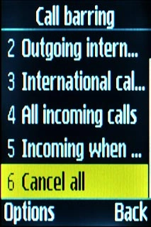 Scroll to Cancel all and press the Navigation key.