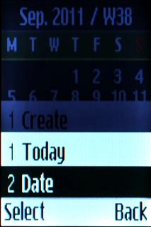 Scroll to Date and press the Navigation key.
