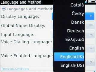 Press the required language.