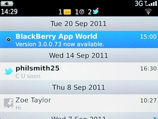 Press the required email message to read it.