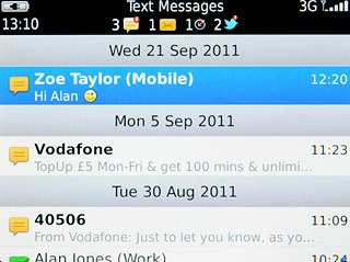 Press the required sender.