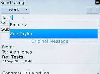 Press the required contact.