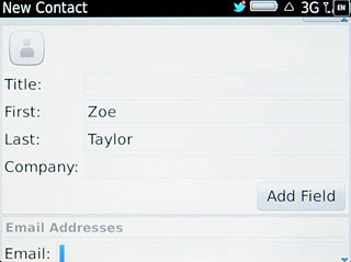 Press the field next to Email.Key in the required email address.