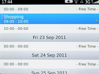 Press the required appointment to view the appointment details.