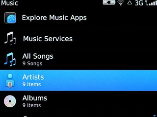Press the required category.Go to the required audio file or playlist.