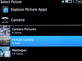 Press the required folder or Camera.