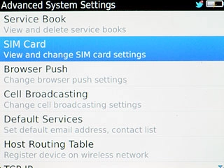 Press SIM Card.
