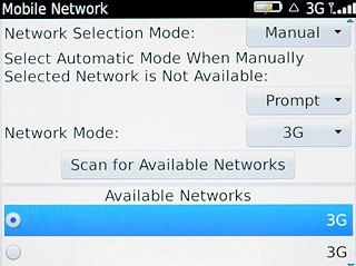 Your phone will search for networks within range and a list of available networks will show on your display.Press the required network.Your display will tell you if you have access to the network you've chosen.