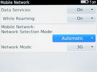 Press Network Selection Mode.