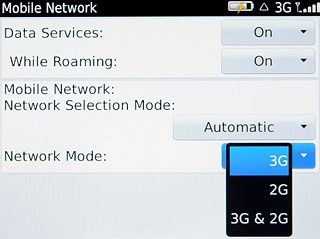 Press 3G, 2G or 3G & 2G.