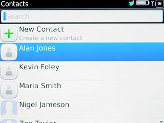 Press the required contact.