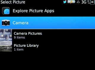 To take a new picture:Press Camera.