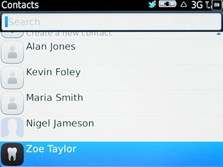 Press the required contact.